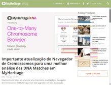 Tablet Screenshot of blog.myheritage.com.br