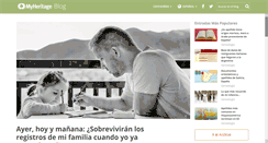 Desktop Screenshot of blog.myheritage.es
