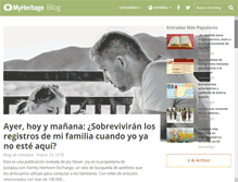 Tablet Screenshot of blog.myheritage.es