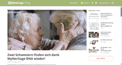 Desktop Screenshot of blog.myheritage.de